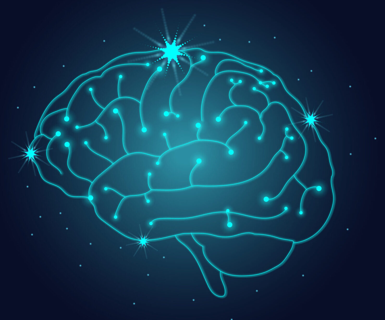 Artificial intelligence brain robotic system vector